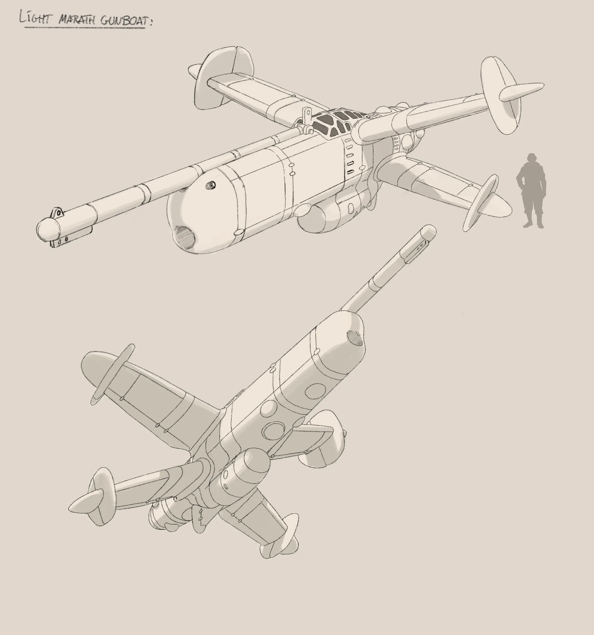 Light gunboat, planche finale — Aeria